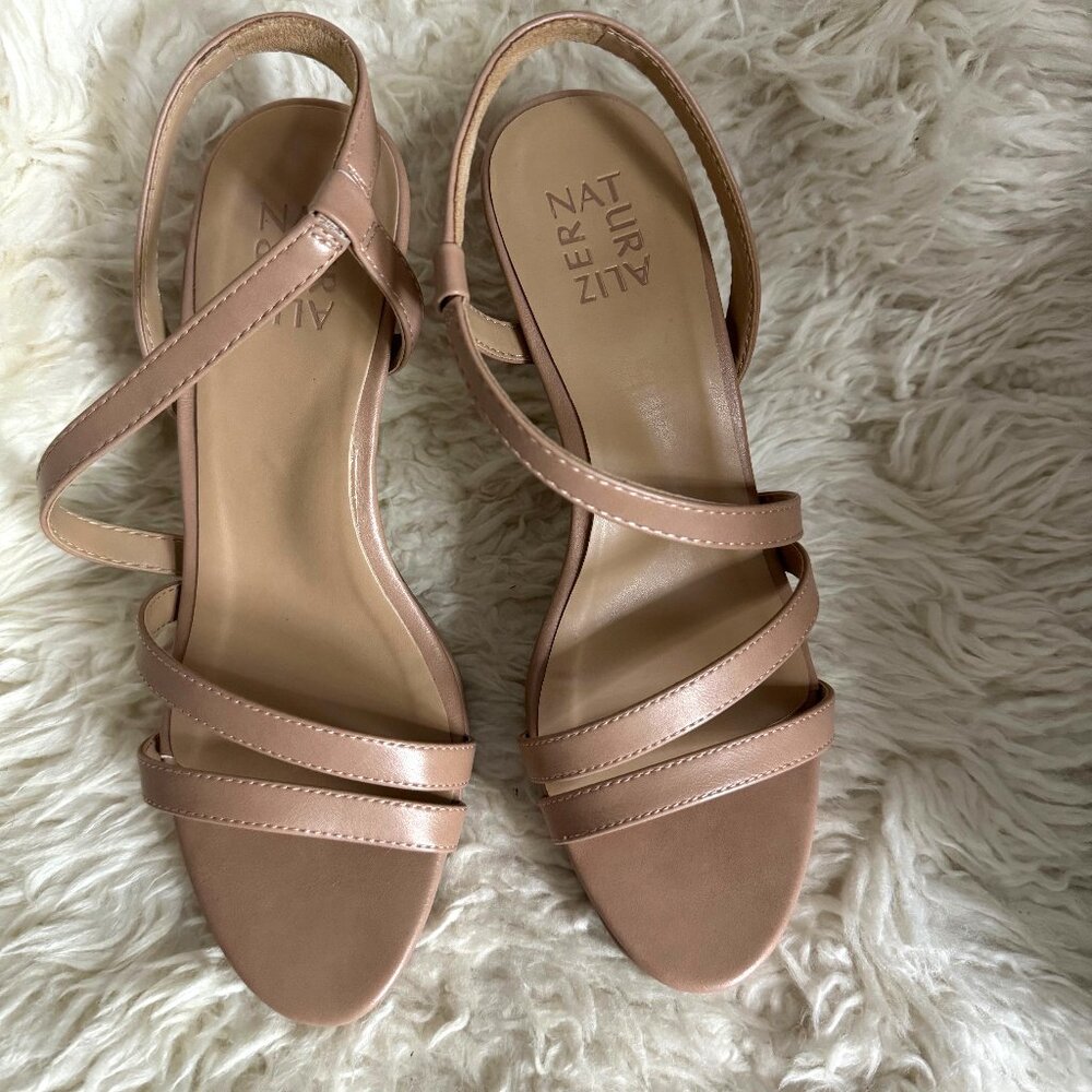 Naturalizer Brenta Nude strappy heeled sandal sz8